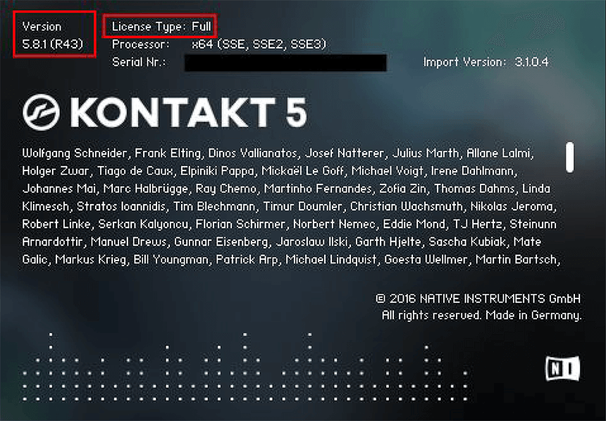 How to check what version of Kontakt you have