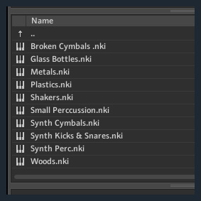 Transient-Percussion-Categories
